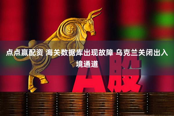 点点赢配资 海关数据库出现故障 乌克兰关闭出入境通道